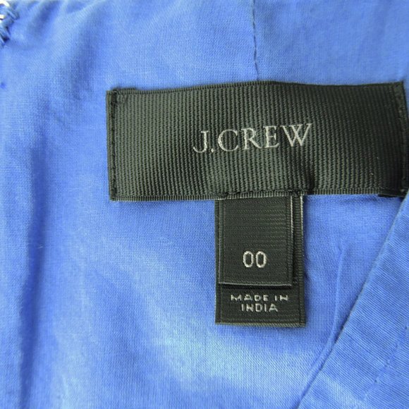 J Crew Pleated Chevron V-Neck Dress periwinkle - Picture 8 of 11